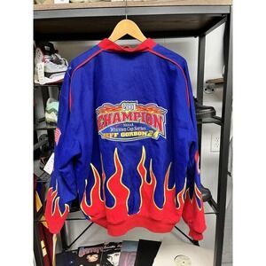 Vintage Y2K Jeff Hamilton Jeff Gordon NASCAR Flame Champion Jacket Size XL